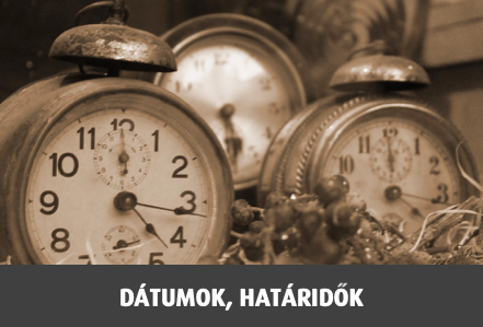 Dátumok, határidők